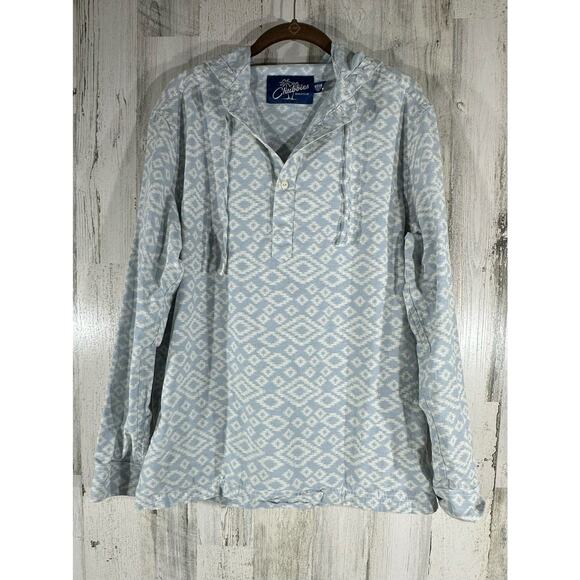 Chubbies Beach Club Mens The Mesa Baja Hoodie Pullover Light Blue Size Medium - Picture 1 of 8